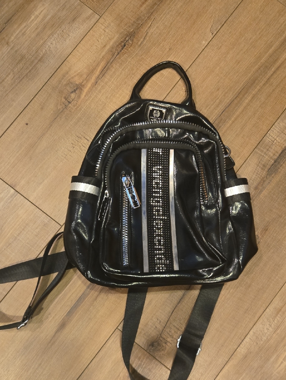 Backpack Small Metal Goth Travel Gym Bag
